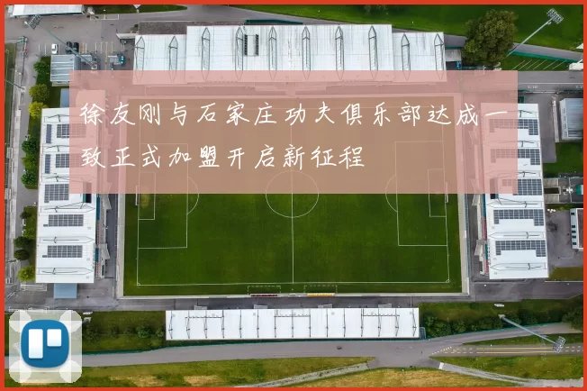徐友刚与石家庄功夫俱乐部达成一致正式加盟开启新征程